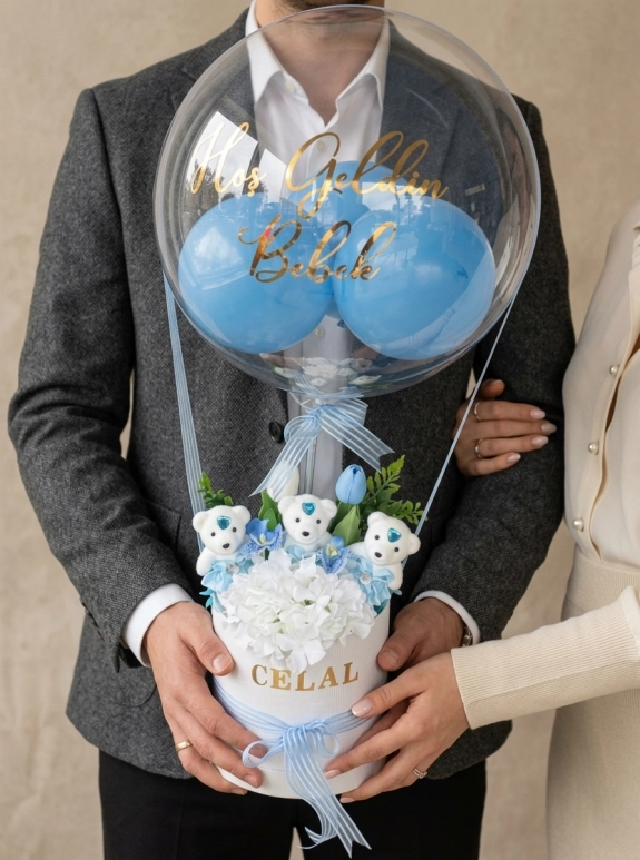 Erkek Bebek Özel Tasarim Balon